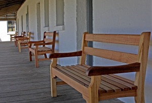 Our benches on Maria Island